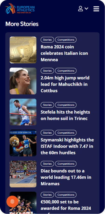 European Athletics Mobile View 1